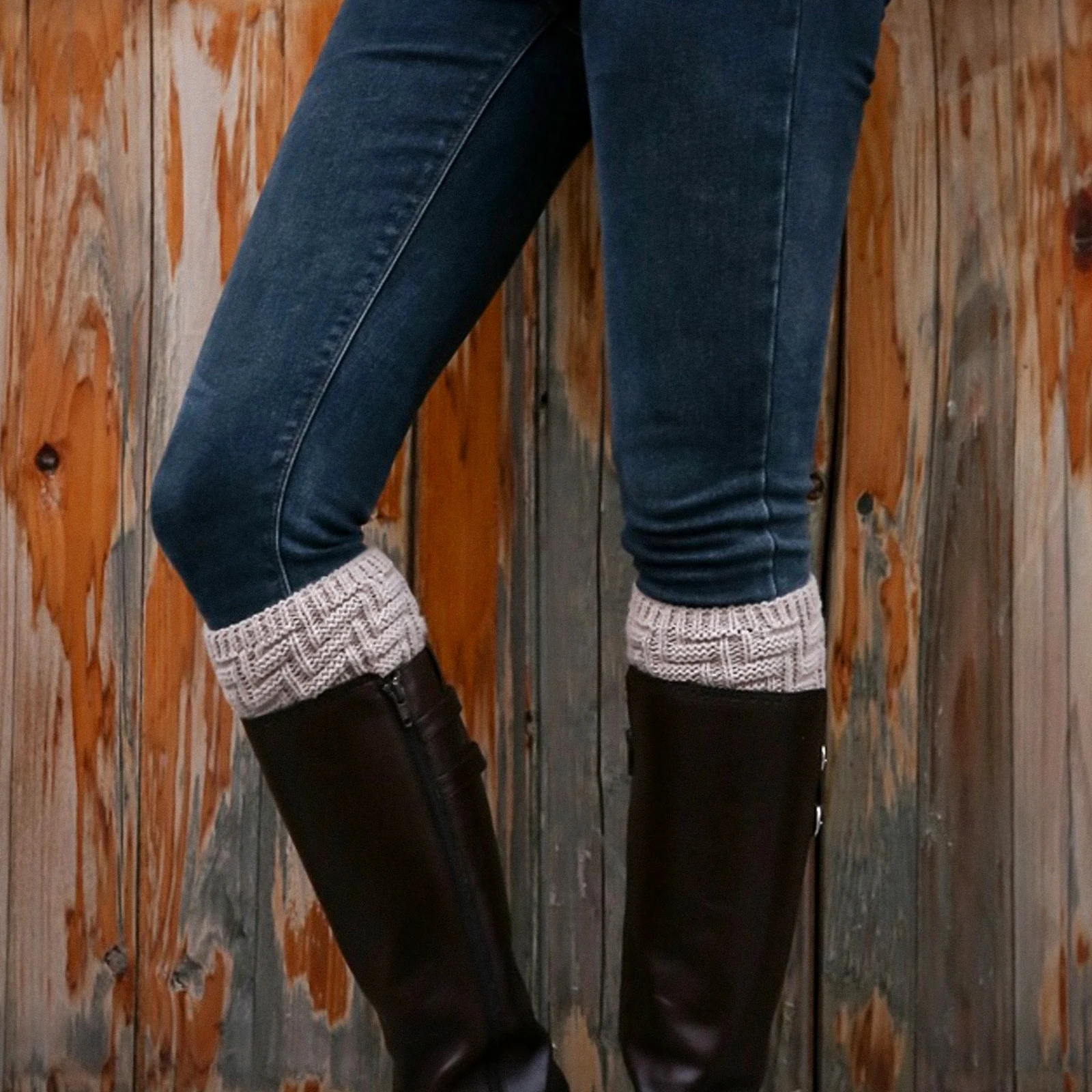 

1Pair Knee Sleeve Protector Non-Slip Thickening Warm Knee Brace Lightweight Breathable Fitness Knitting Wraps for Injury