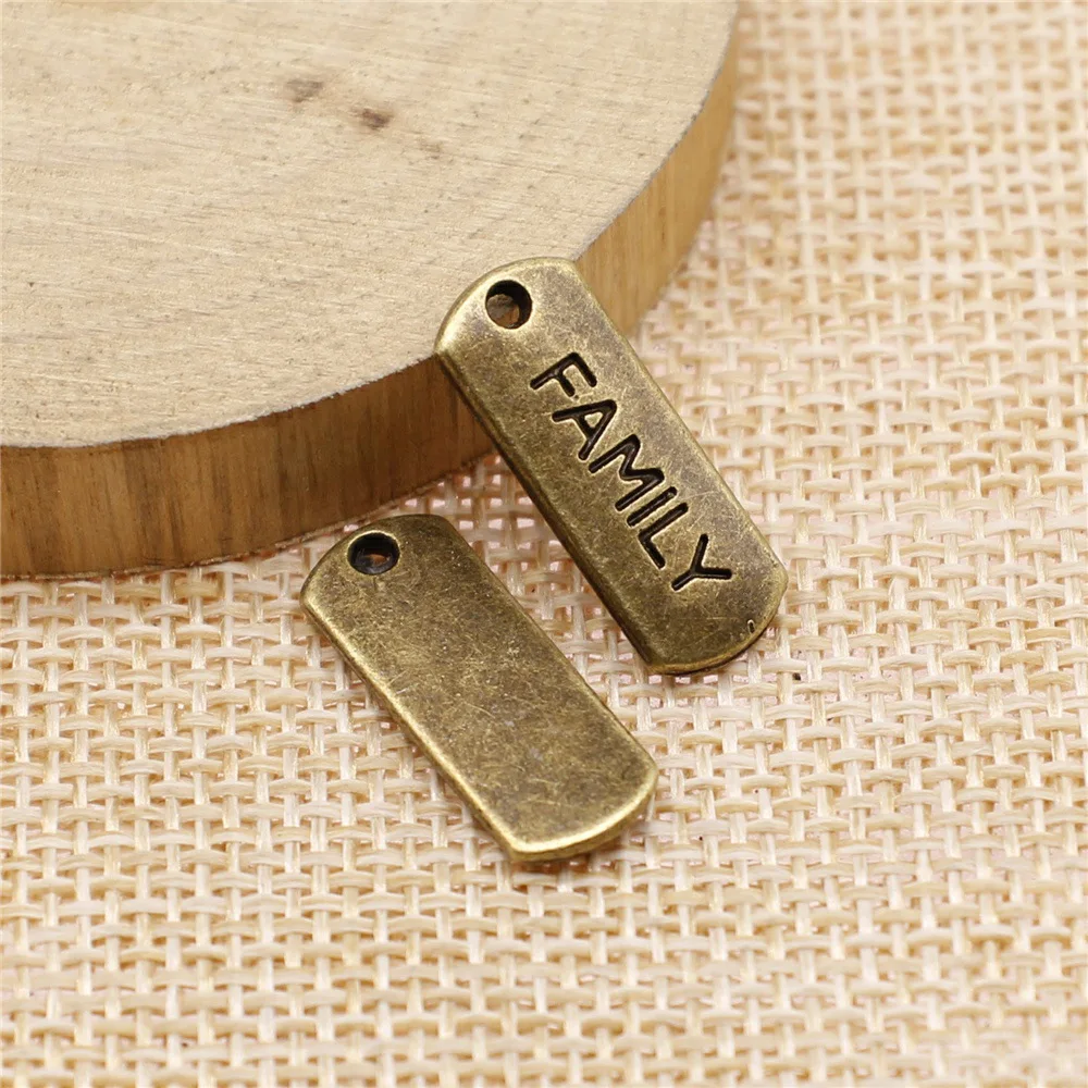 120pcs/lot DIY Jewelry Accessories Alloy FAMILY Pattern Earring Connector Bracelet Loose Bead