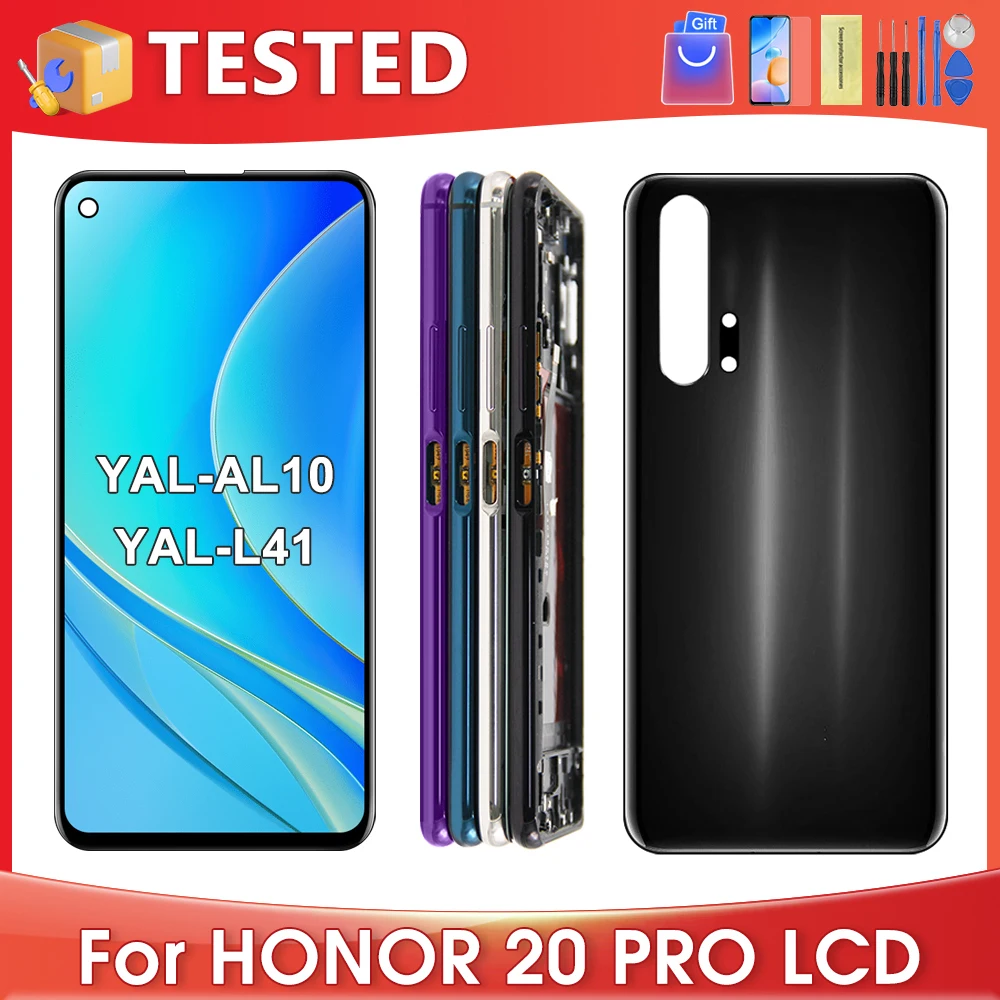 

6.26''For HUAWEI Honor 20 Pro For Honor20 Pro YAL-AL10 YAL-L41 LCD Display Touch Screen Digitizer Assembly Replacement