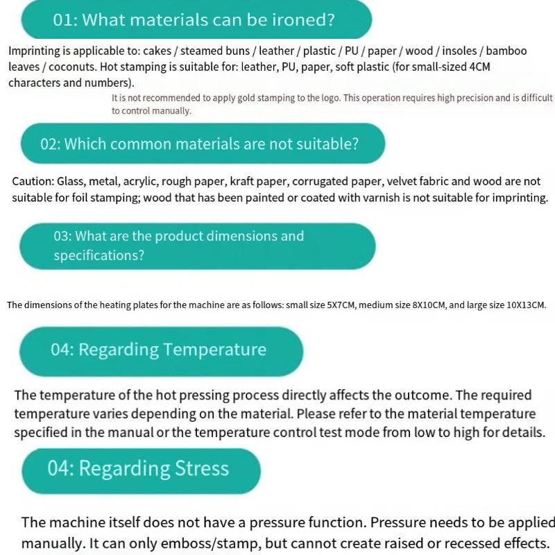 Singolo Doppia Maniglia 1000W Piccola Laminatrice Palmare 10×13cm Piastra di Riscaldamento In Pelle Scatola di Legno Noce di Cocco Pressa a Caldo Inchiostratrice
