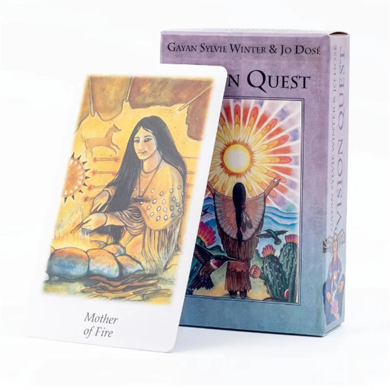 Heiße Verkäufe Vision Quest Tarot 78-Karte Deck 10,3*6 cm Fate Divination Tarot Karten FortuneTelling kartenspiele Party Brettspiel
