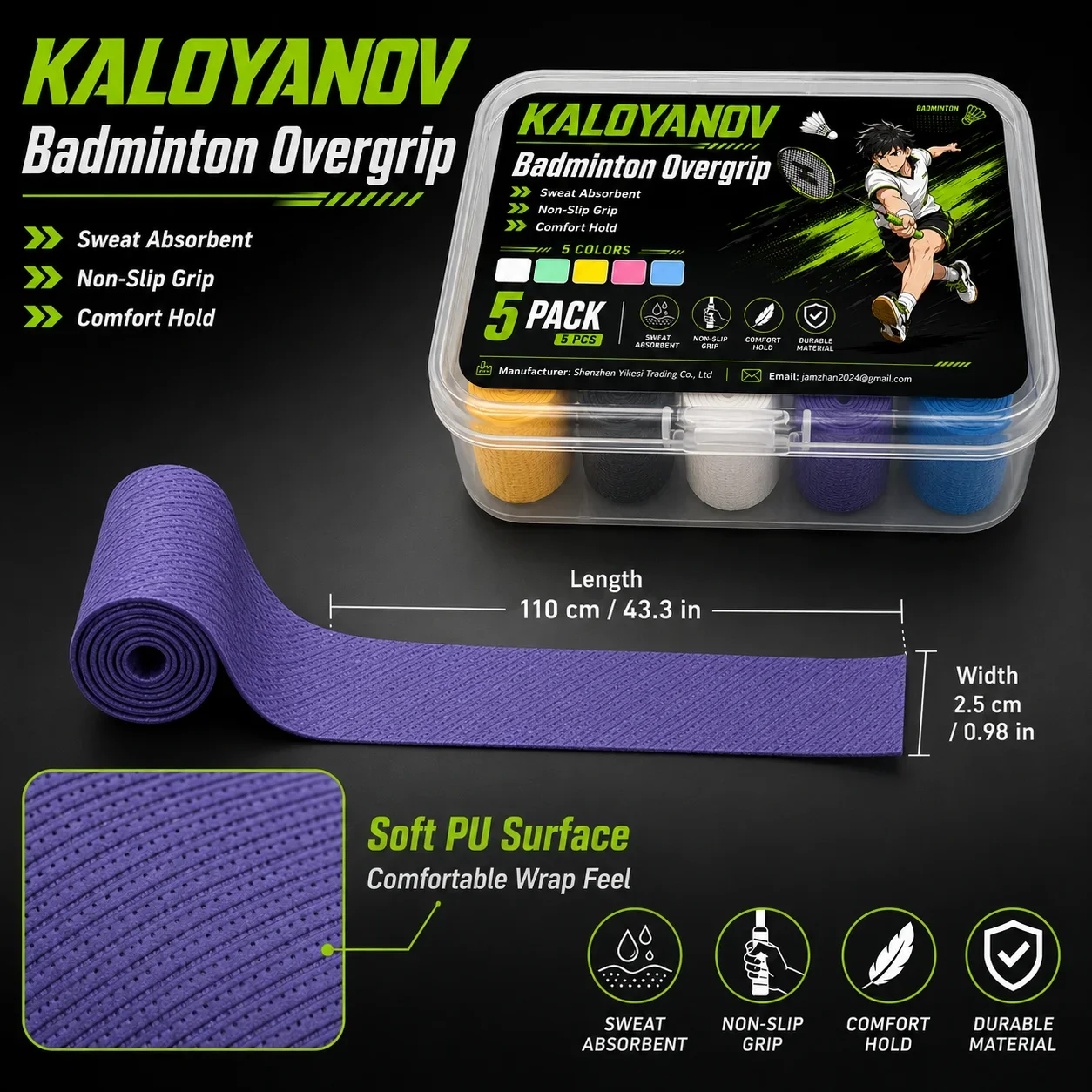 Overgrip per racchette da tenn - Badminton Materi recensione e prezzo