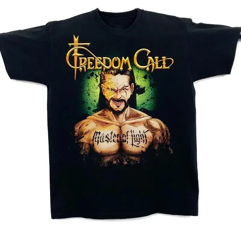 Freedom Call Master Of Light Cotton Black All Size T Shirt