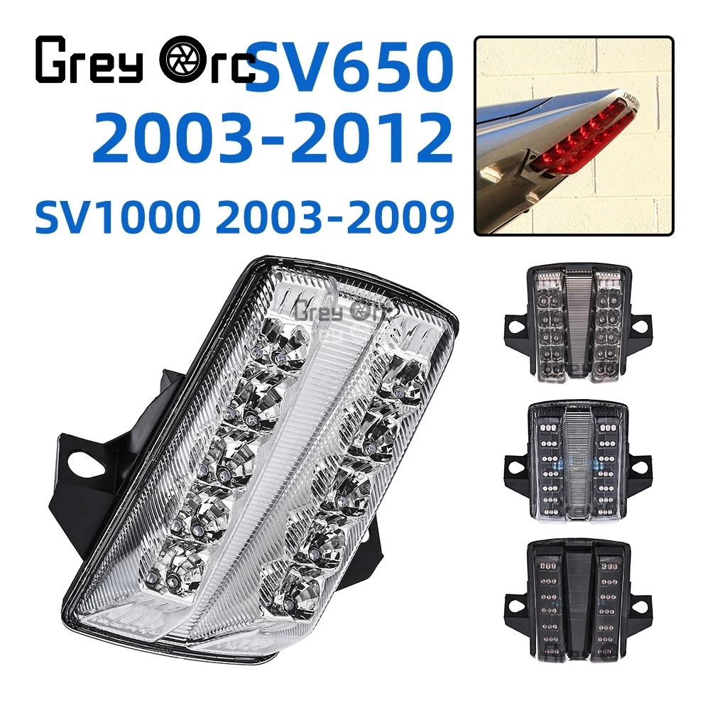 

For Suzuki SV650 2003-2012 SV1000 2003-2009 Motorcycle Scooter Rear Taillight Assembly Kit stoplight Turn signal lamp