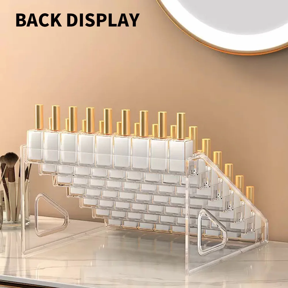 3/4/5/6/7 Layers Acrylic Nail Polish Display Rack Transparent Cosmetic Organizer Multi-layer Simple Mounting Rack Stand Holder