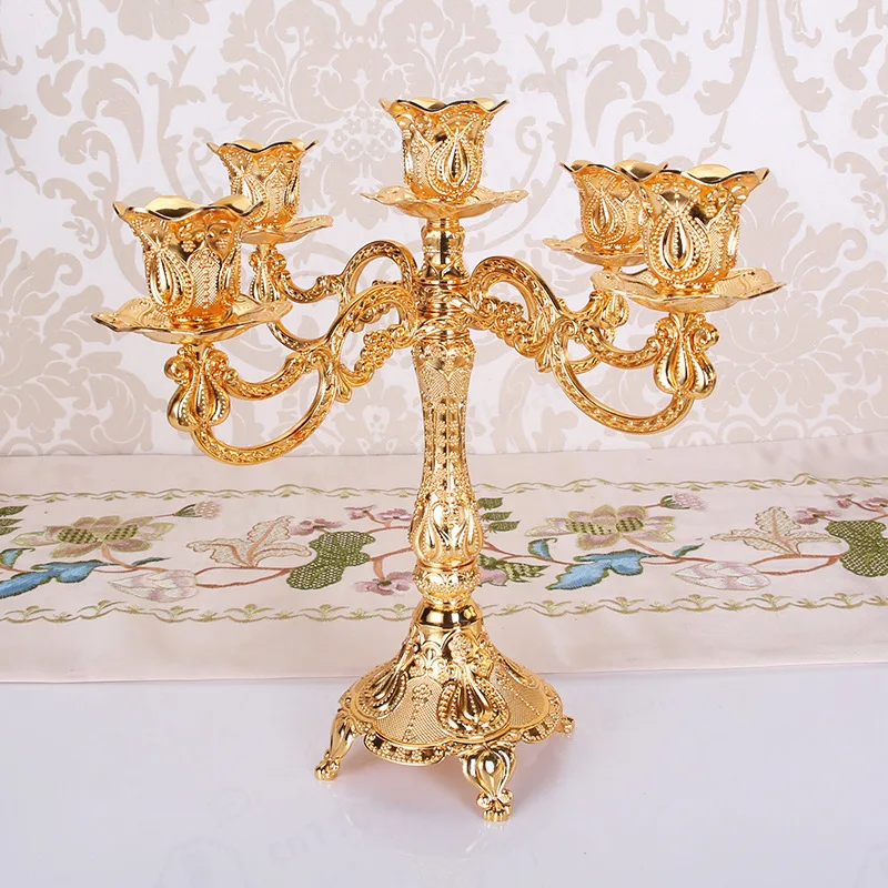 Elegant European Candlestick Premium Display Ornament Ideal For Model House Wedding Dinner  Romantic Atmosphere Layout Accessory