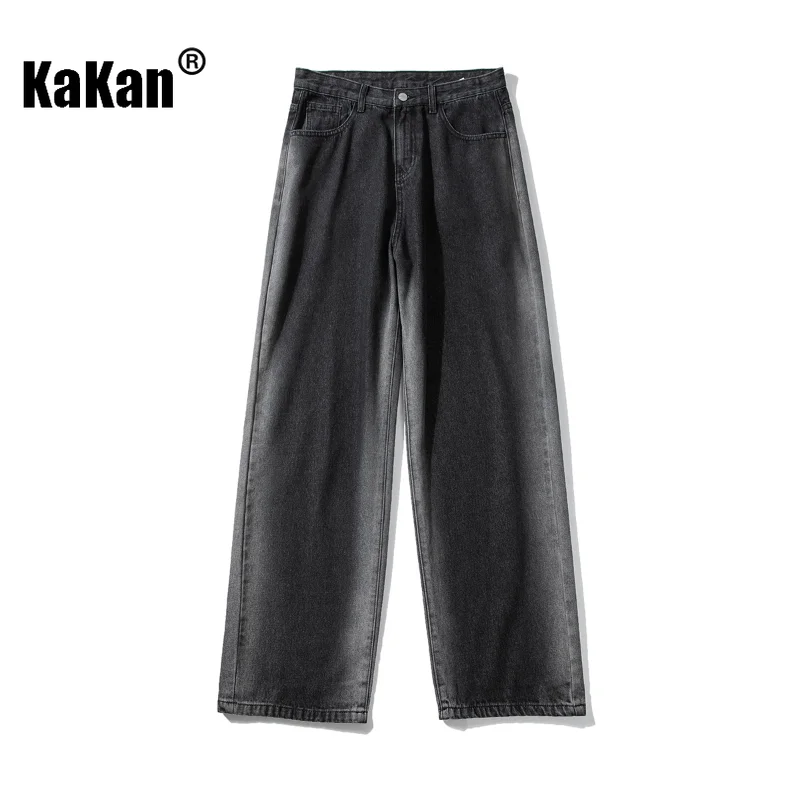 Kakan - New Gradient Color Trendy Jeans, Casual Pants Trendy Brand Drop Feel Wide Leg Floor Dragging Long Jeans K29-N672