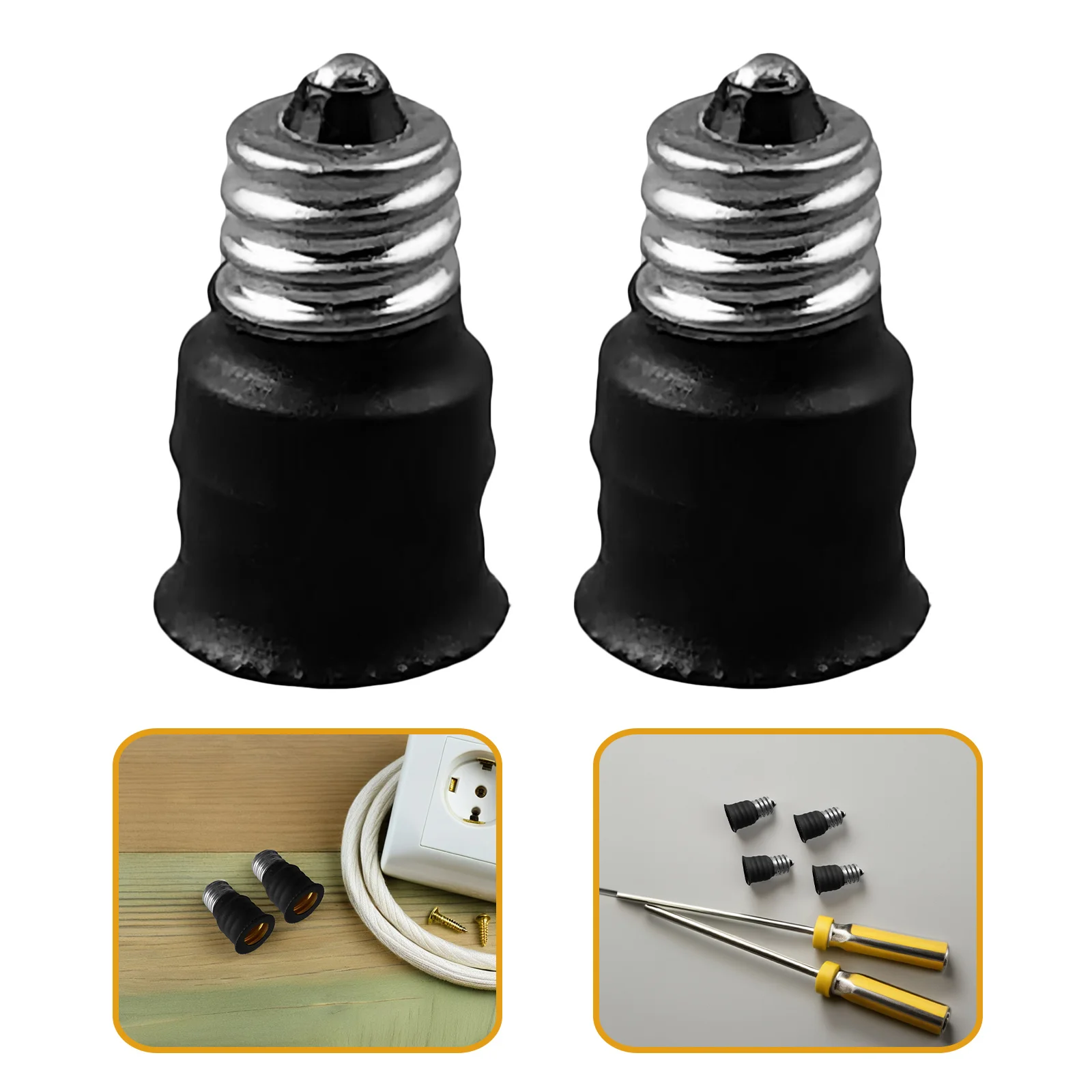 

5Pcs E12 E14 Lamp Socket Adapter Converter Bulb Base Holder LED Light Screw Fitting for Bedroom Office Living Room