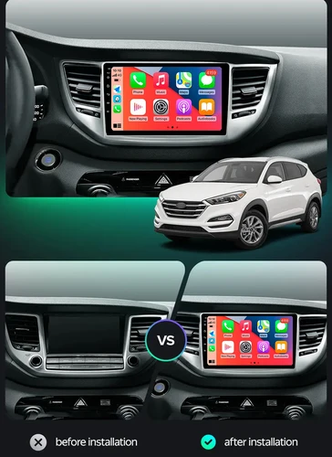 Imagen 2 del producto Radio de coche para Hyundai Tucson IX35 3 2015 2016 2017 2018 reproductor de vídeo Multimedia navegación GPS unidad principal Android 15 Carplay Auto