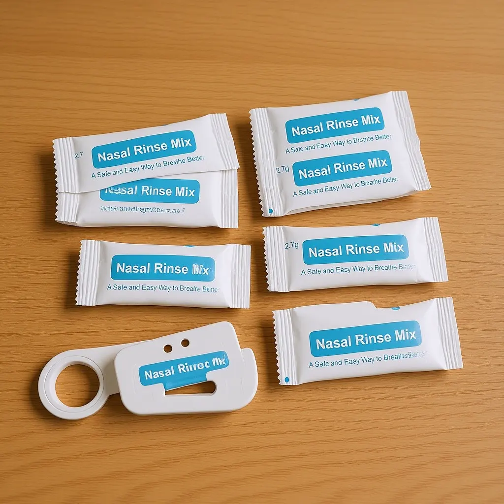 40Packs Nasal Salt Packet Nasal Rinse Mix Pack Solid Salt Packet Portable Nose Care Cleaning Tool Solid Nose Clean Tool