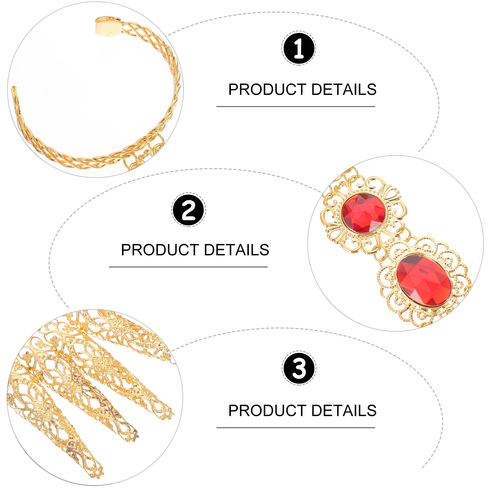 Couvre-ongles décoratif, finition dorée, creux, longs et pointus, accessoires de Performance, accessoires de Cosplay, 2 pièces