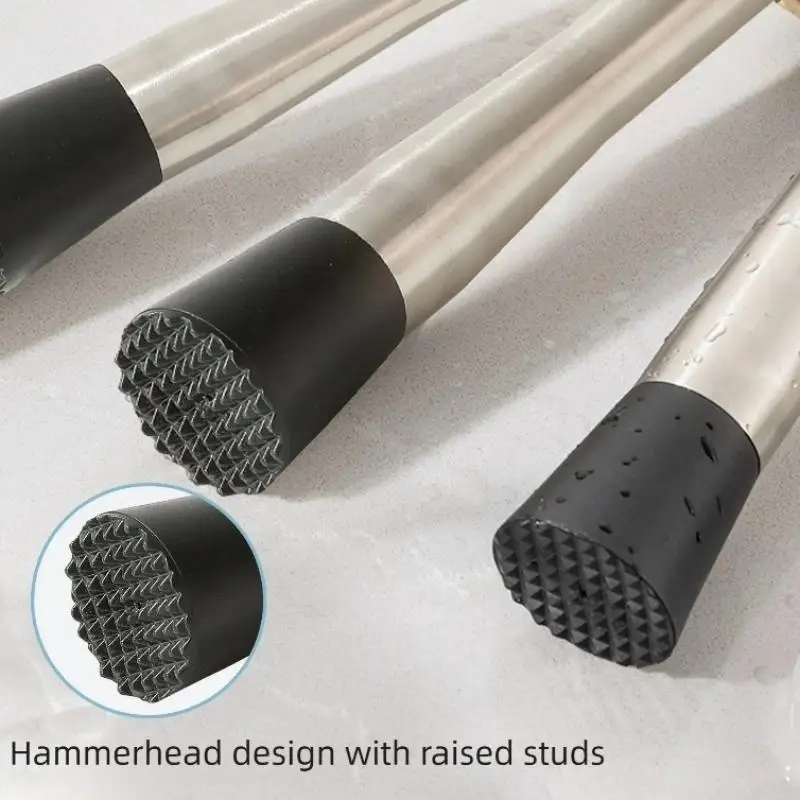 Hot Sale Stainless Steel Ice Cocktail Crushed Cocktail Popsicle Mash Juice Stick Ice Hammer Bar Tool Lemon Hammer Press