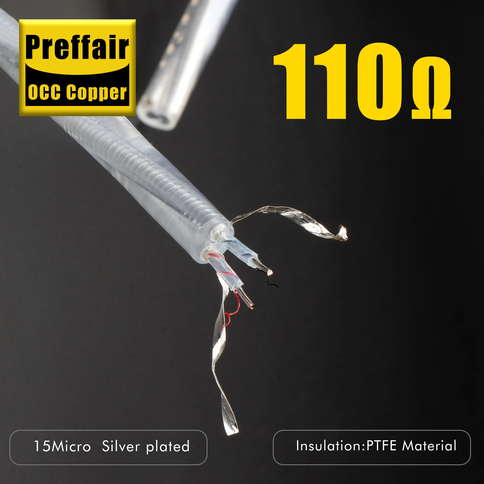 Preffair 110Ohm Hifi オーディオ XLR バランスオーディオケーブル同軸デジタル AES/EBU 相互接続ケーブルアンプフィーバーオーディオ信号ライン