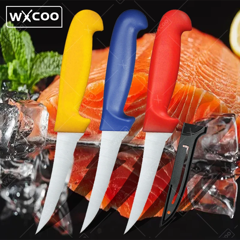 WXCOO Sharp Boning Knife Professional Meat Cleaver Skinning Knives Hand Forged Cutting Knife Fish Filleting Cutter Fruit Peeler