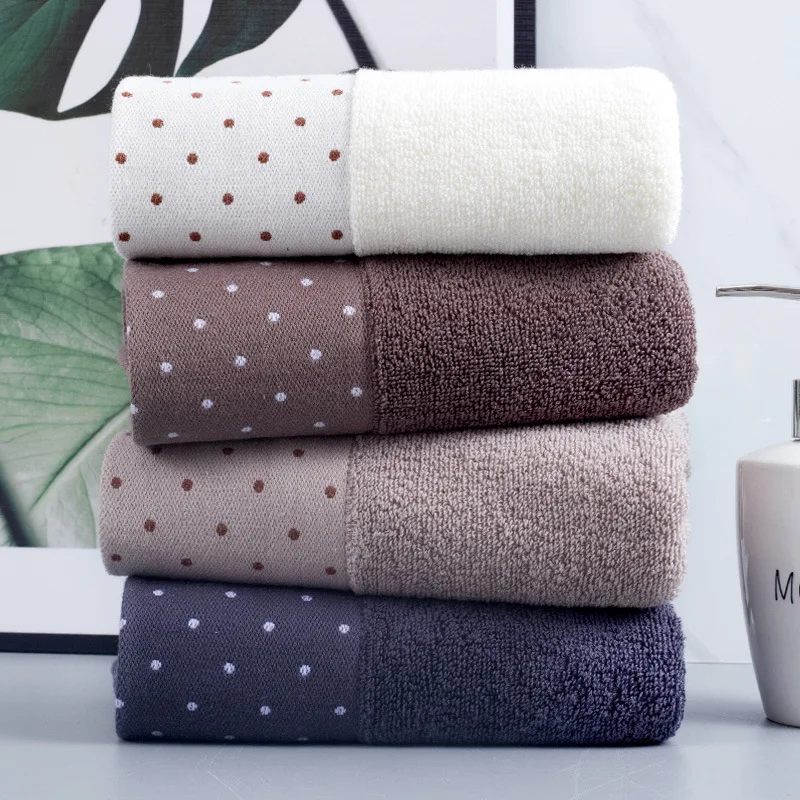 1/4/6pcs Dots Bathroom Cotton Gift Towels 34x74cm/70x140cm Hand Face Big Bath Towel Soft Absorbent Sport Absorbent Towel 수건 세트