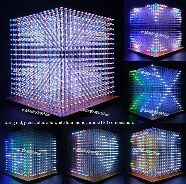 3 D16mini Light Cube Kit 16x16x16 Electronic DIY Production Parts Support Custom Animation