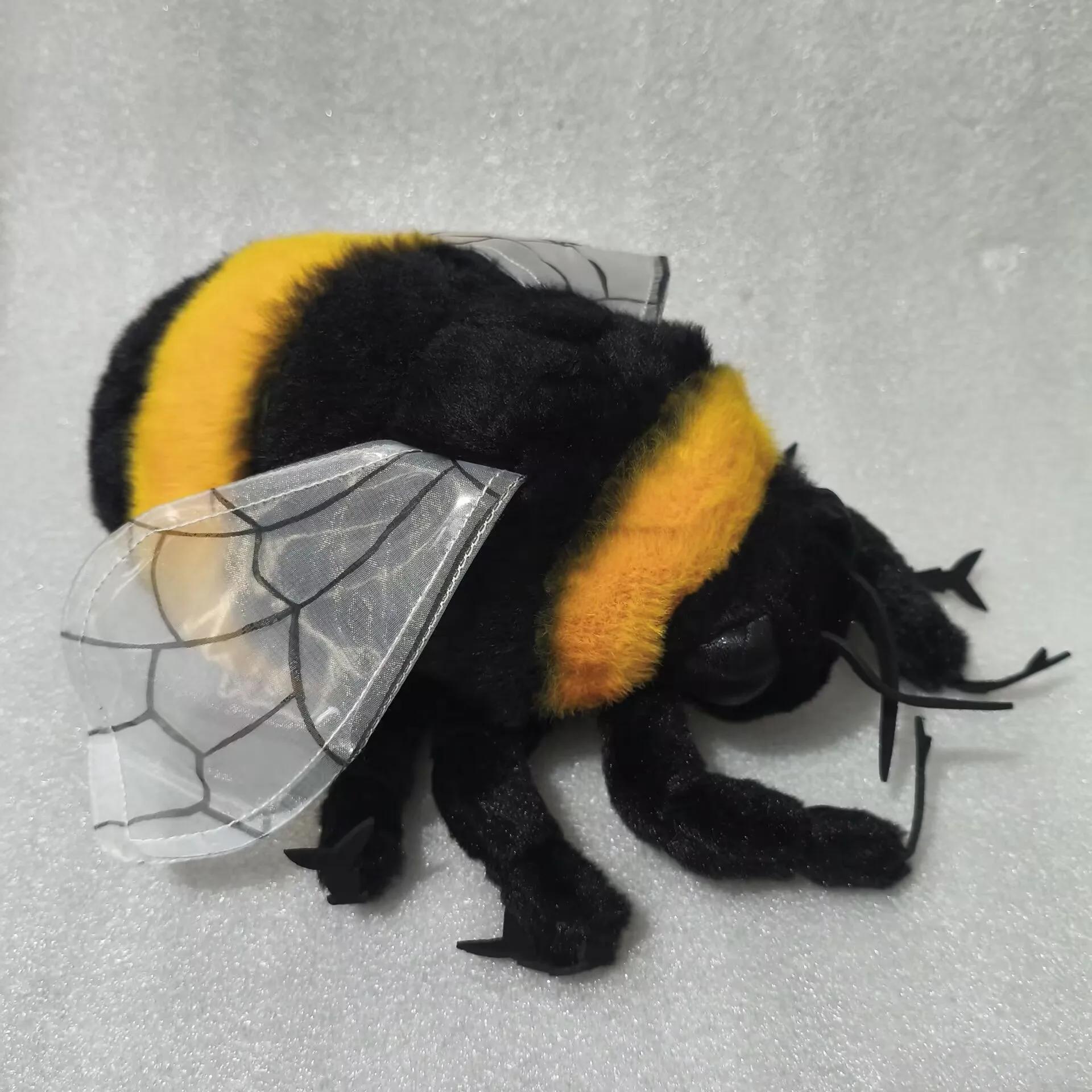 Simulated Animal Worker Bee Insect Honey Wasp Hornet Forest Wild Nature Zoo Model Plush Toy Stuffed Doll Girl Boy Friend Gift