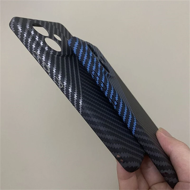 Carbon Fiber Stripe Case For VIVO IQOO Z9 Cases Turbo PC Shockproof Back Cover For IQOO Z9 Turbo Bumper Kevlar funda