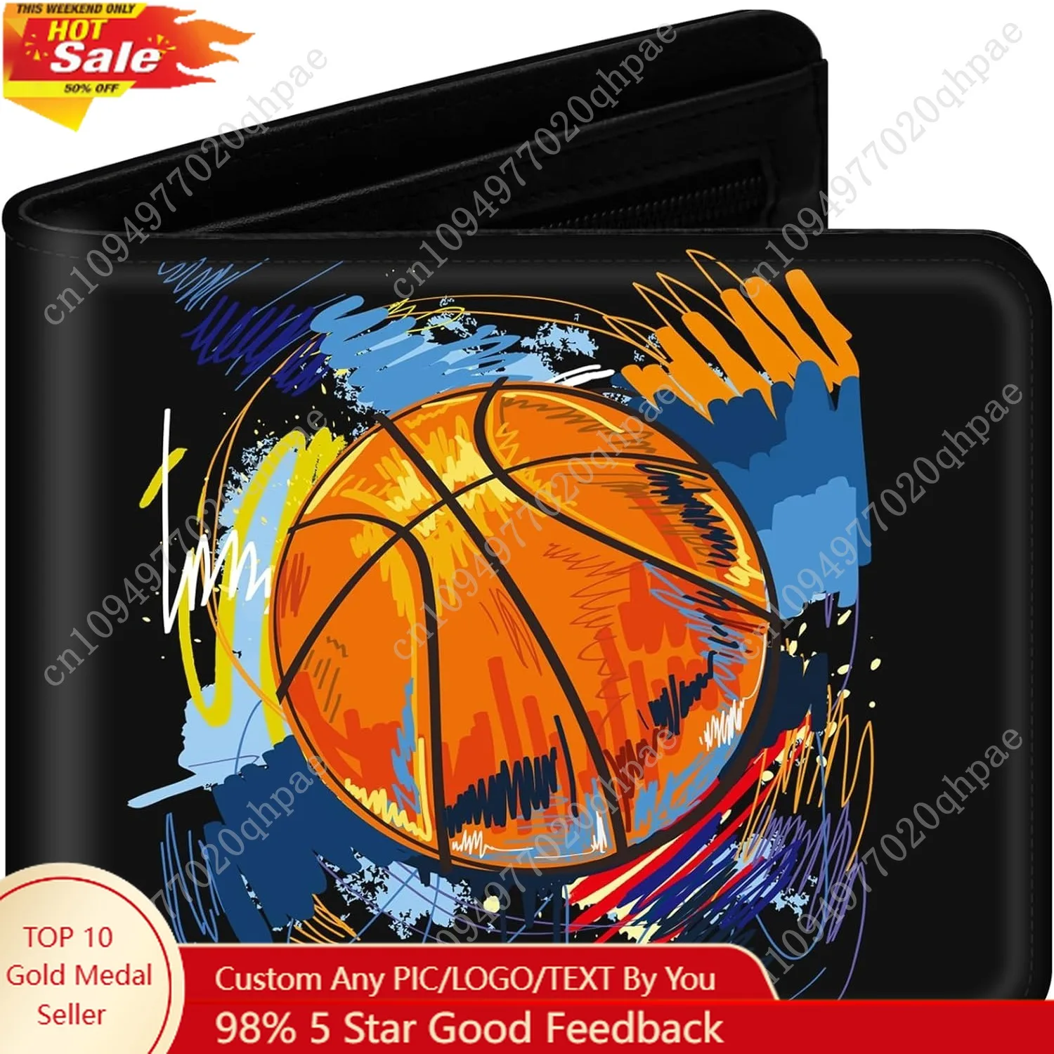 Boys Wallet for Kids and Teenager, Funny Leather Bifold Purse with Zipper Coin Pocket and Card Cash Holder for Youth Men, Cool C