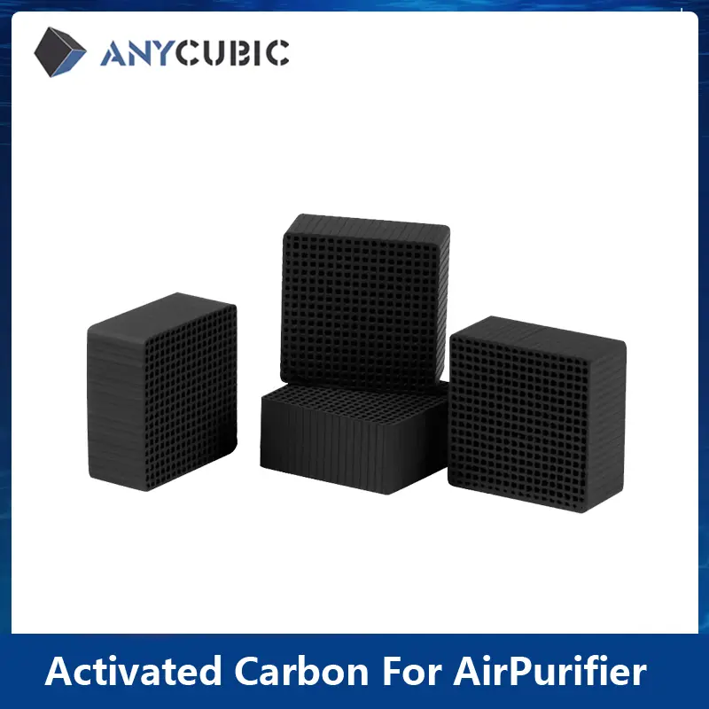 4 قطع مرشح منقي هواء من ANYCUBIC لسلسلة Photon M3 Plus طابعة LCD ثلاثية الأبعاد قطع غيار منقي هواء كربون منشط