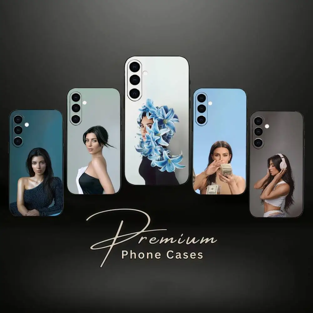 KIM KARDASHIAN Phone Case For Samsung Galaxy A73,A72,A71,A70,A53,A52,A51,Others Soft Black Cover