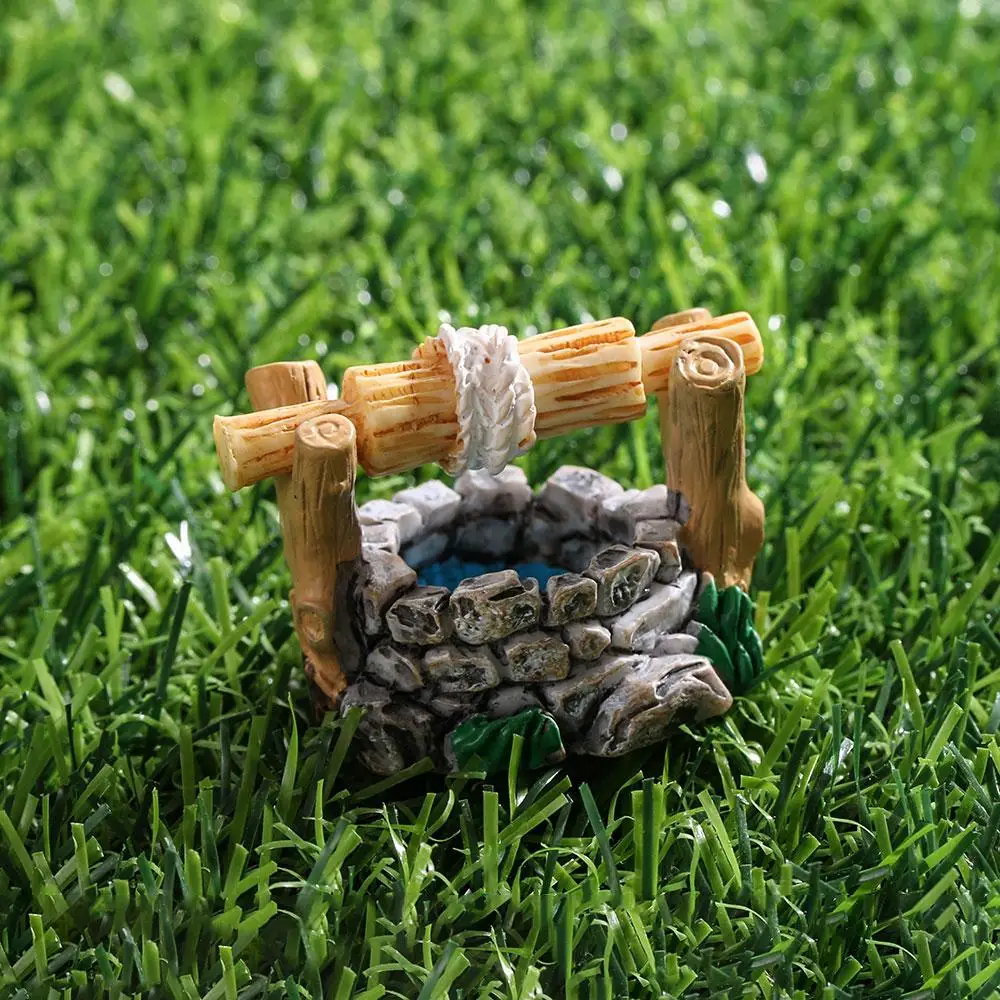 1pc Gift Fairy Garden Bonsai Ornament Dollhouse Miniature Model Home Decor Grassland Bridge Pool Figurine Micro Landscape