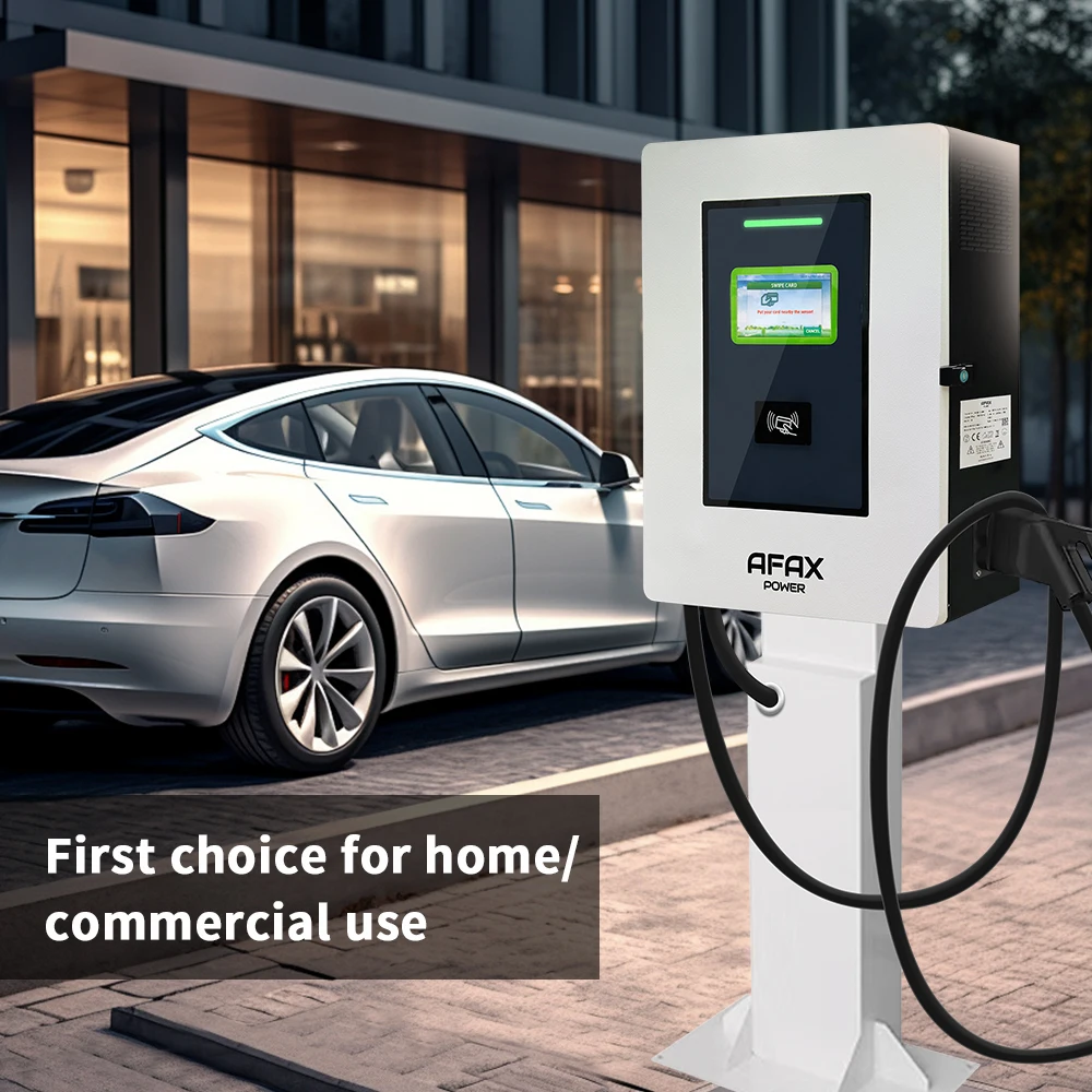 AFAX POWER CCS1 CCS2 Wallbox Wall Mounted Charger 30KW 40KW 3Phase EV Charging Station With LCD Touch Screen Display