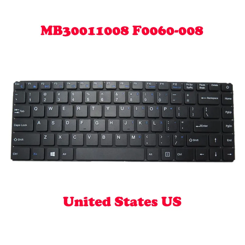 

Laptop Keyboard For Toposh T14 343000055 DK300V YXT-NB92-22 / MB300-11-1 YJ-807 / MB30011008 F0060-008 English US New