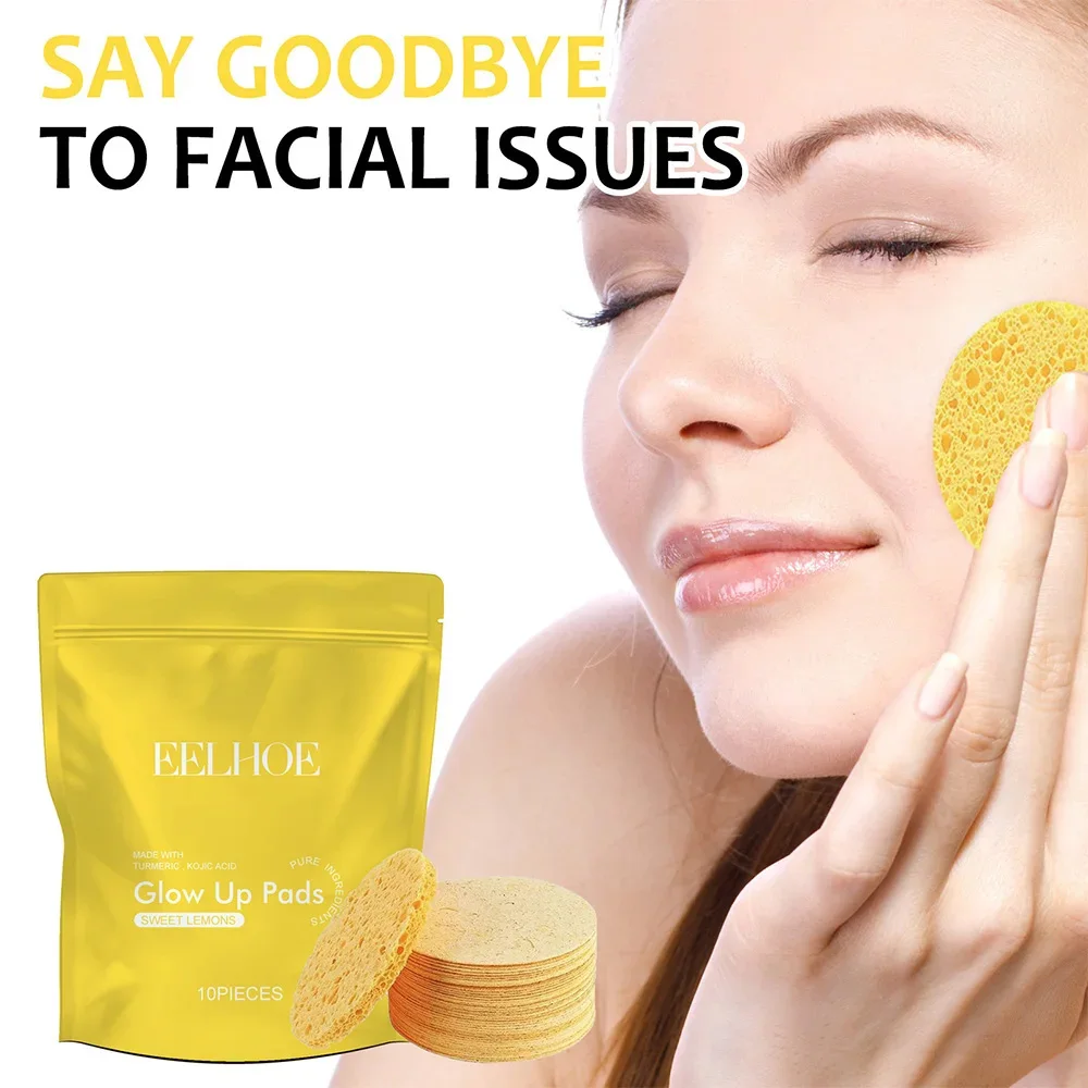 Turmeric Cleansing Pad Deeply Cleanses Skin Removes Dirt  Acne Treatment Controls Oil and Softens Exfoliated Tender Skin 10Pads