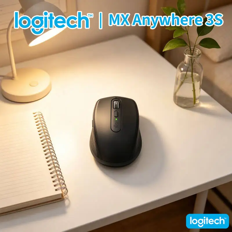 Professional MX Anywhere 3S - 8000 DPI, Hyper-Scroll, USB-C Charge, Must-Have for Startup Team & On-Site Project Work
