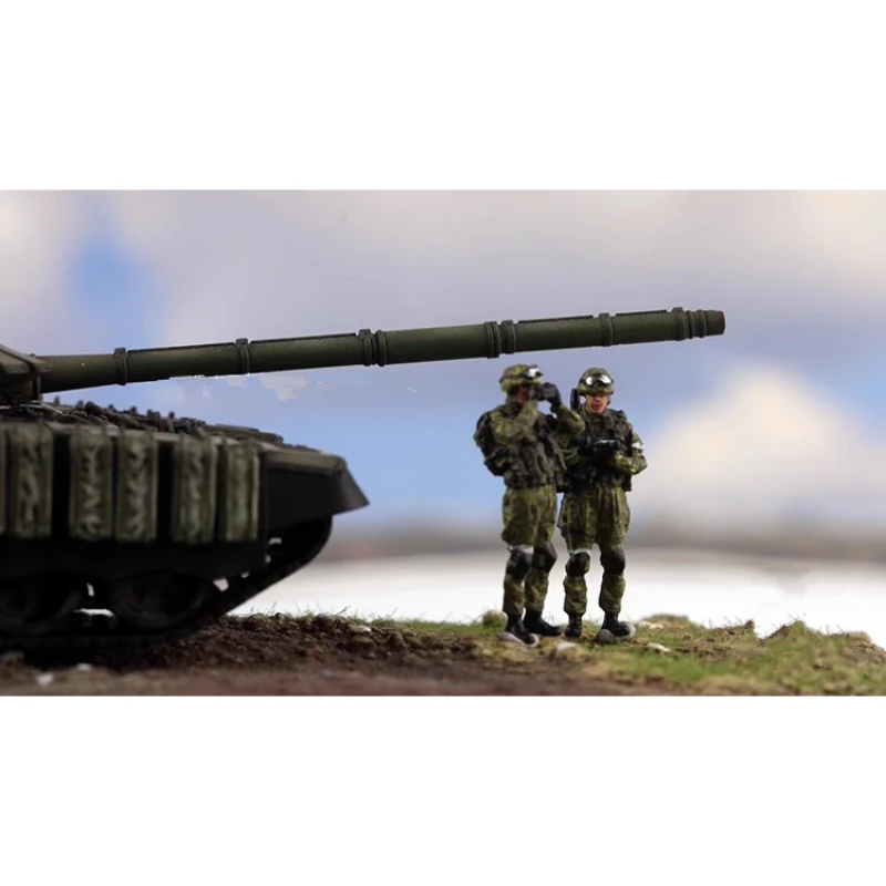 1:72 スケールモデル 2 個ロシア戦場観察指揮グループ兵士アクションフィギュアおもちゃ DIY シーンアクセサリー人形ギフト