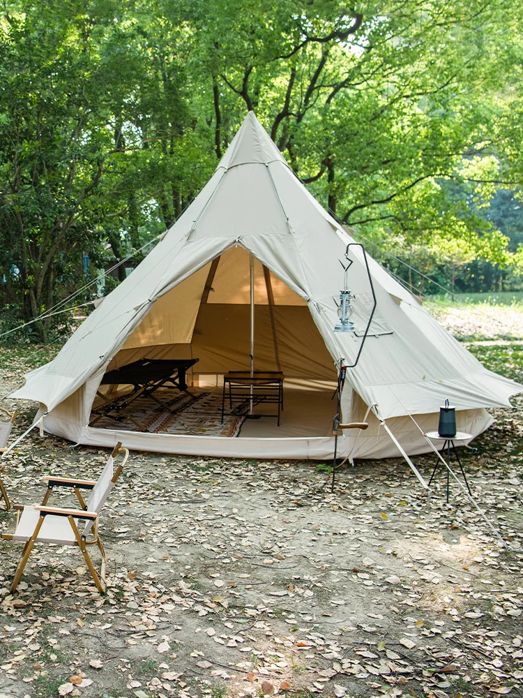 Piramide di cotone da campeggio indiana addensata per campeggio all'aperto - lunga 12,3