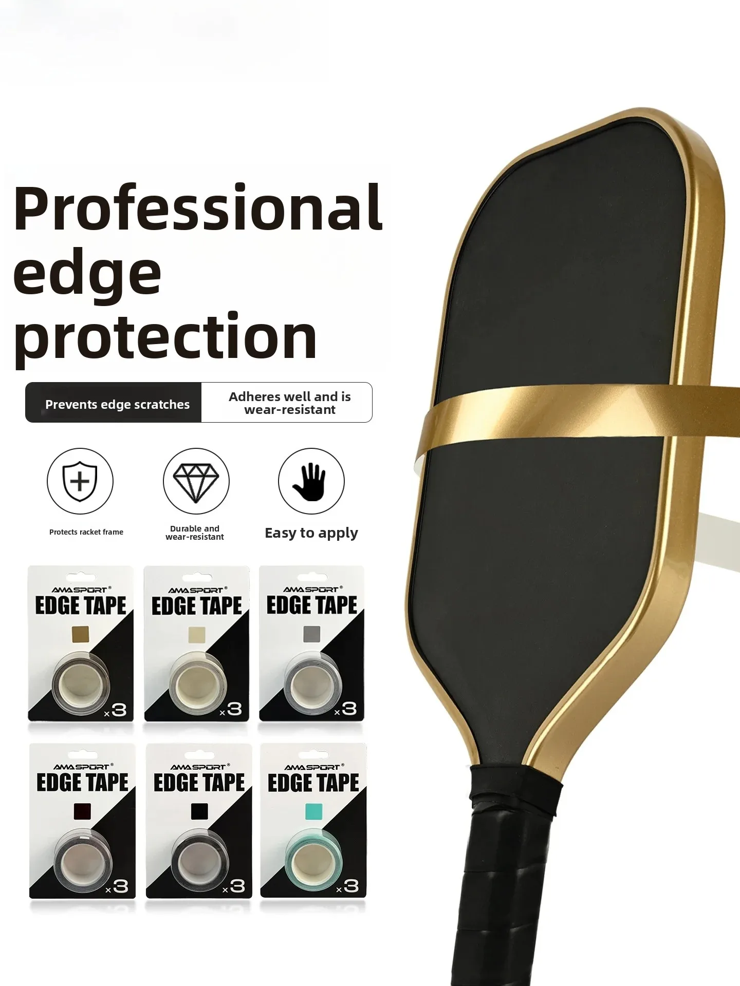 amasport-protection-strip-anti-wear-paint-drop-pickleball-frame-protection-sticker-frame-protection-bar