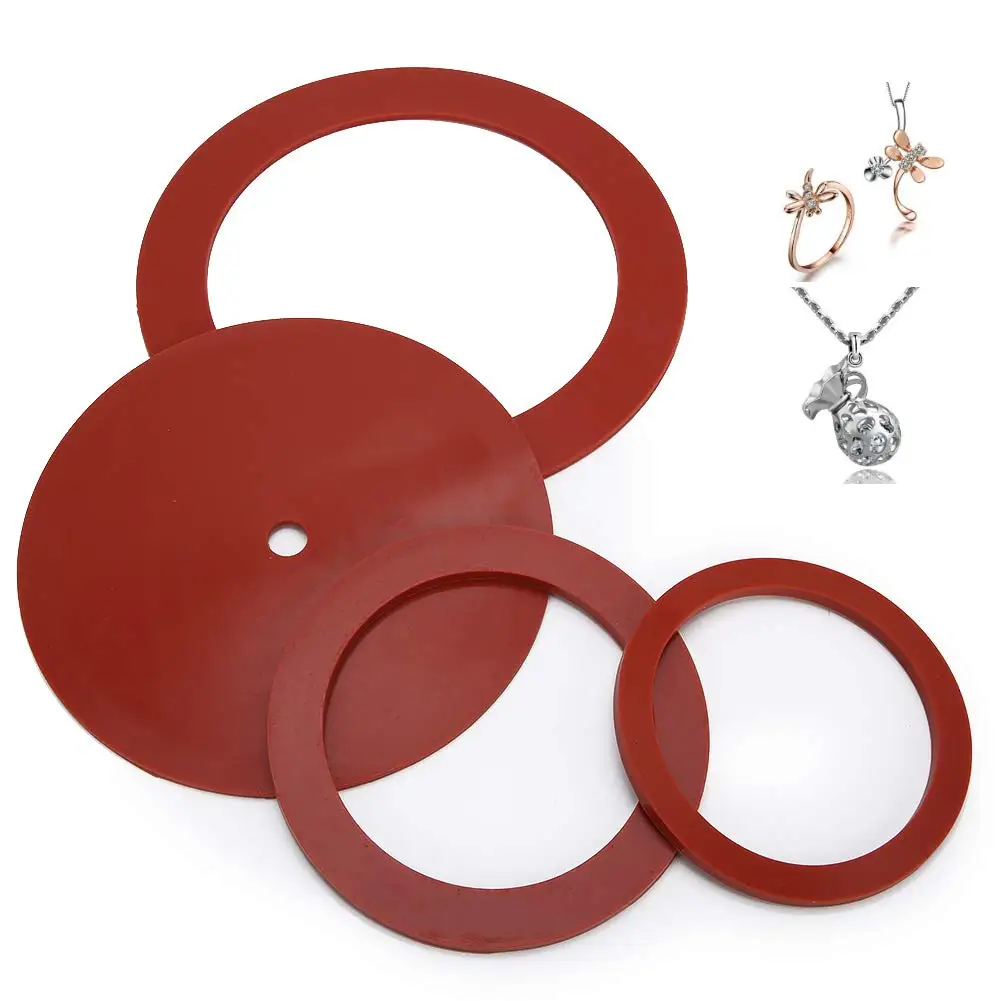 Casting Machine Gasket Set 4Piece Rubber Sealing Gasket Replacement Rings for Jewelry Casting Machine Tools and Repair Accesso