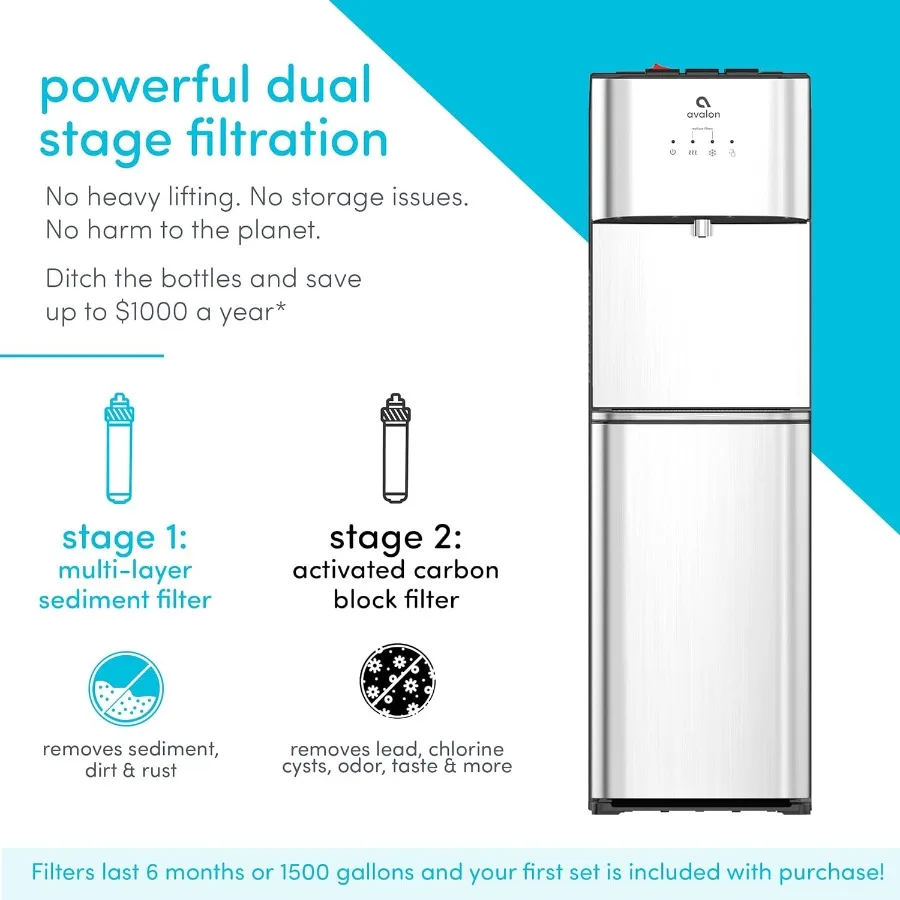 موزع مبرد مياه تحميل سفلي A3F مع BioGuard-3 إعدادات لدرجة الحرارة - مرشح UL