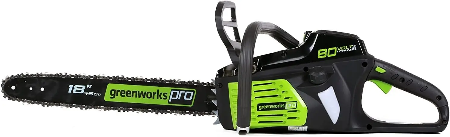 

Greenworks 80V 18" Brushless Cordless Chainsaw (Great for Tree Felling, Limbing, Pruning, and Firewood) / 75+ Compatible Tools)