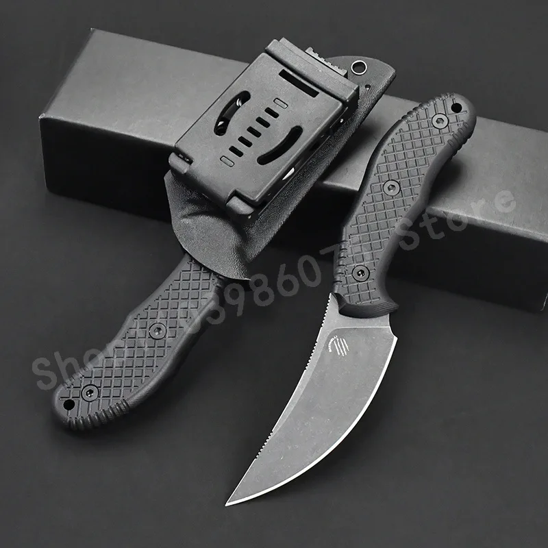 

BAS233 Steel Straight Knife 5Cr13MoV Blade Black G10 Handle Daily Portable Self-defense Utility Cutting Knife Men's Gifts