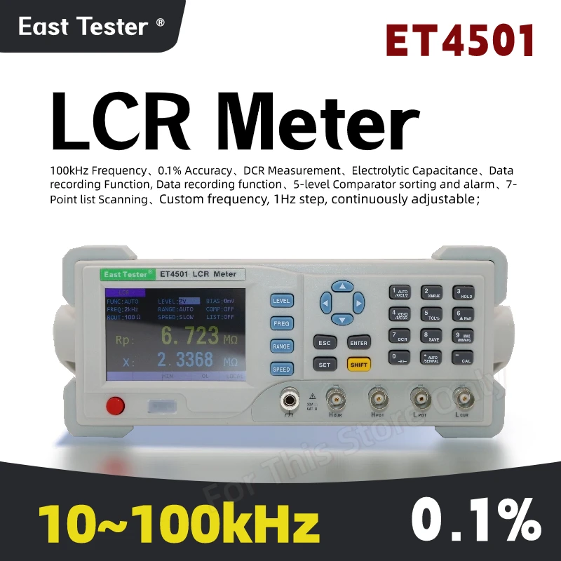 ET4501/ET4502/ET4510 LRC Benchtop Digital Bridge Desktop LCR Tester Meter capacità resistenza impedenza induttanza misura