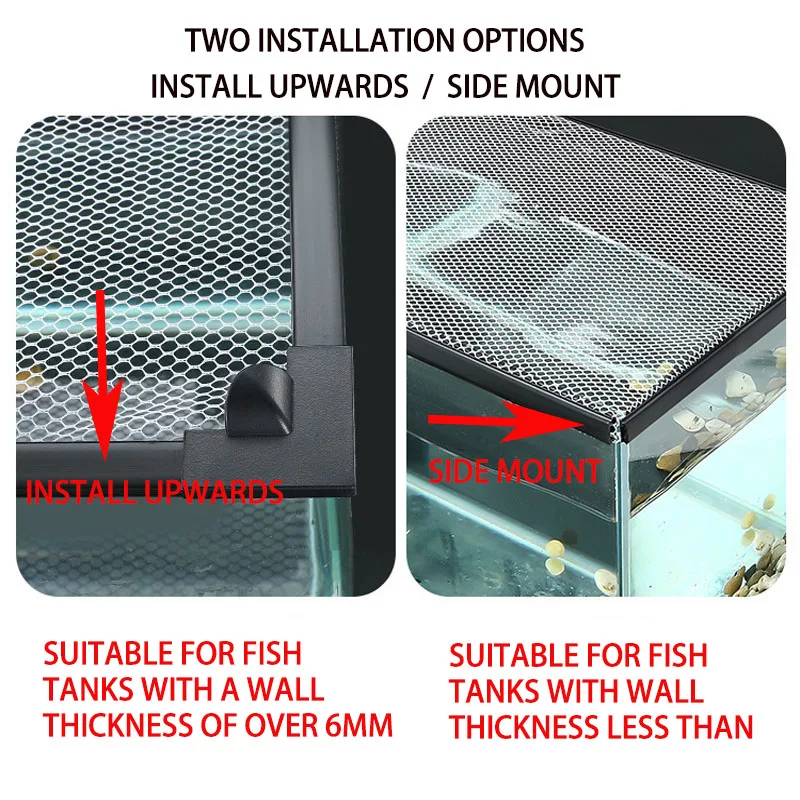 ZRDR Fish tank anti jump net invisible anti jump net magnetic suction sea tank anti escape cover net cover fixed anti jump net