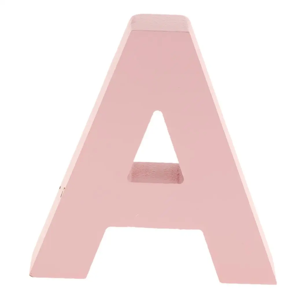 Pink Wooden Alphabet Door Number Letter Floating Marquee Handcraft for Kids Nursery Wall Decor