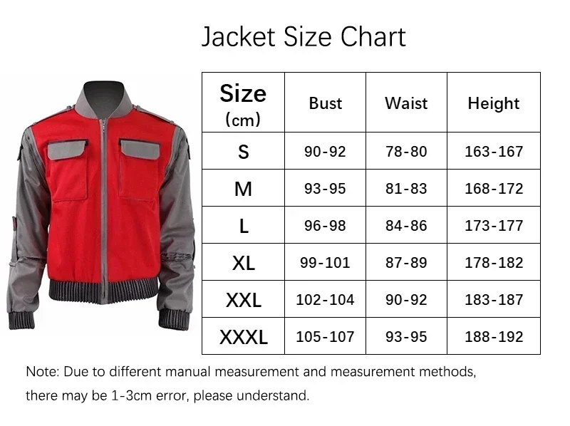영화 백 투 더 퓨처 Jr Marlene Seamus Marty Mcfly 재킷 코스프레 코스튬 클래식 레드 오렌지 외투 코트, 할로윈 코스튬