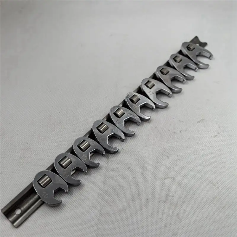 N10R-10PCS Hand Tool Individual 3/8 Inch Drive Flare Nut Wrenches Fully Polished 10-22Mm For Torque Wrench Keys Set