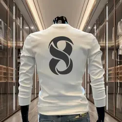 Autumn Men's Cotton Sweatshirt Korean Cool O-neck Long Sleeve Top High Quality Harajuku High Street Men Clothing Streetwear Men