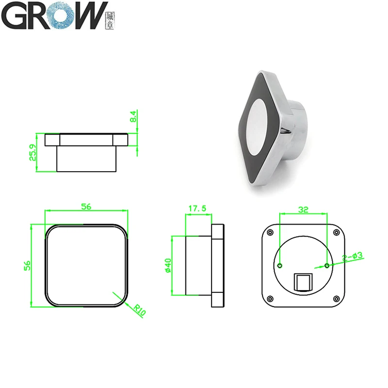 GROW GM810 Series DC5V 1D/2D QR Barcode Scanner Module USB/UART Interface For Arduino Windows Desktop Mobile Payment Reader