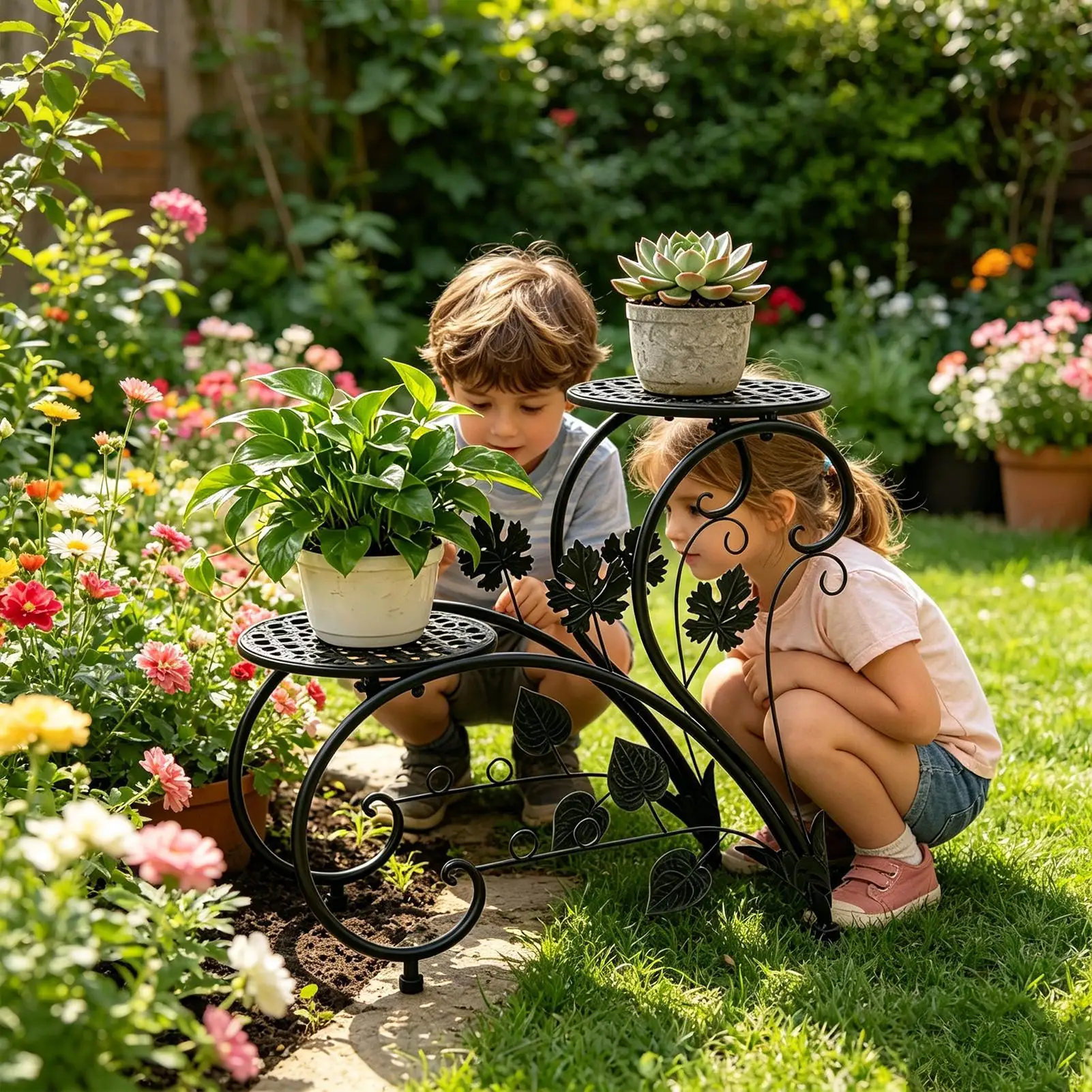 

Подставки для растений уличные, кованые, многоярусные, усиленные, декоративные, для цветочных горшков, для балкона, патио, сада, дома
