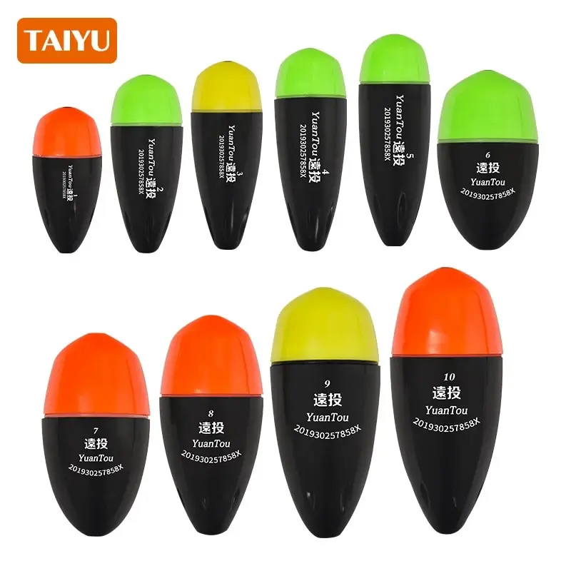 TAIYU Luminous Fishing Float Set High Sensitivity Buoy Adjustable Red&Green Color Bobber Waterproof Electronic Fishing Floats