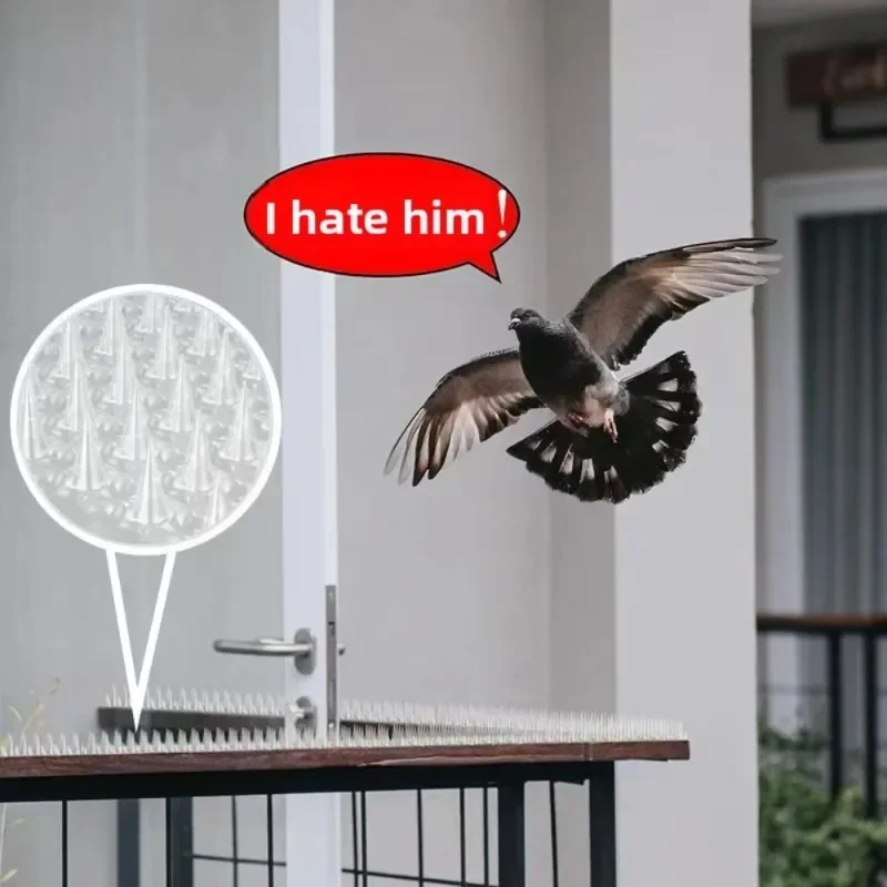 20PCS Plastic Bird Repeller Spikes Fence Wall Animal Repellent Cat Anti Pigeon Spikes Anti-bird Outdoor Squirrel Garden Fences