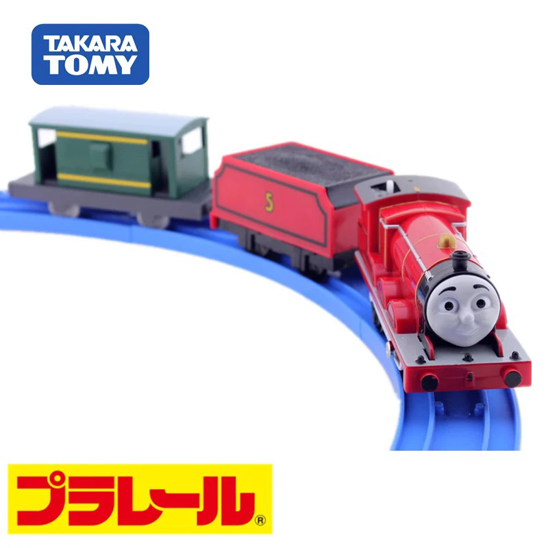 TAKARA TOMY Thomas Rail Train Toy TS-05 James James modelo de personaje animado, juguete para niño, perfecto para regalos navideños a amigos.