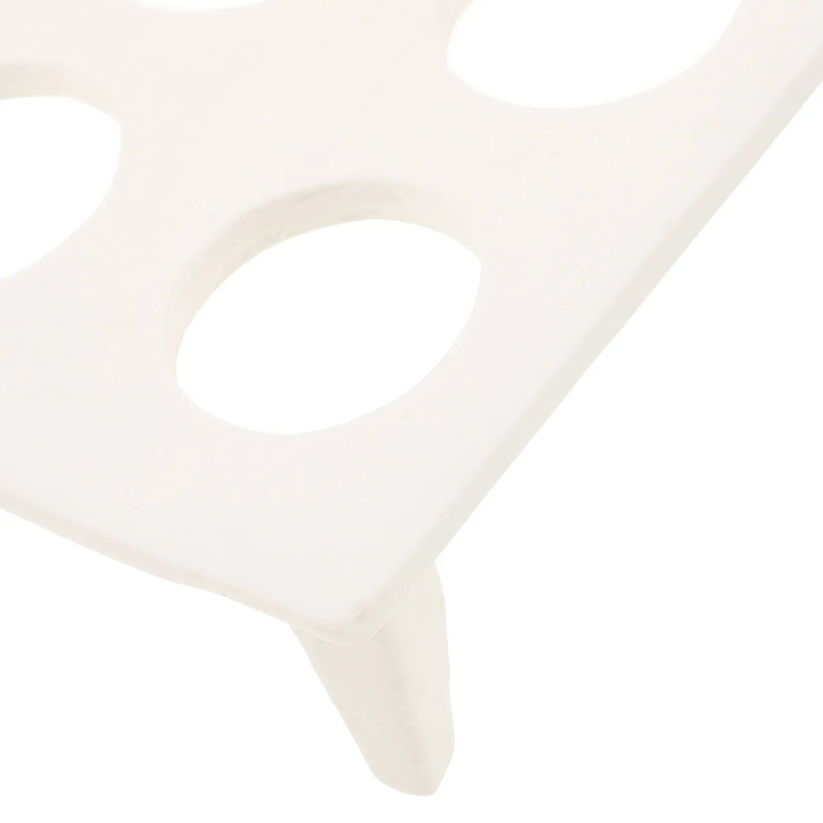 6-Hole Lab Ceramic Crucible Rack Porcelain Stand High Temp Resistance Crucible Holder for Laboratory Sample Placement and