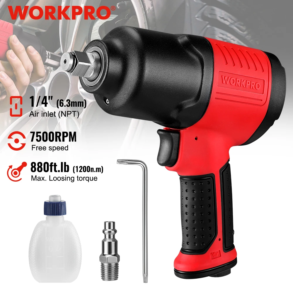 Workpro 1/2 ''Luftschlag schrauber 1200n. m Schraubens chl üssel mit hohem Drehmoment Profession eller pneumatischer Schlags ch rauber Autore paratur pneumatisches Elektro werkzeug